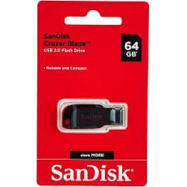 Imagem de Kit 5 Pen Drive 64 Gb Sandisk Cruzer Blade Usb 2.0 Pc Notebook Co Cor 
