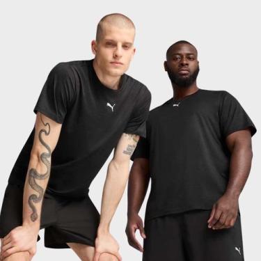 Imagem de Camiseta Puma Tad Essentials Heather Preta, GG