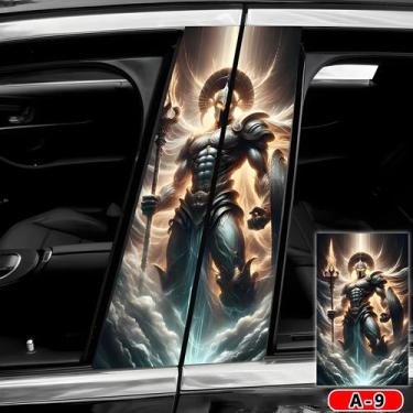 Imagem de Adesivo De Carro Cool À Prova d'Água Skeleton Rider Warrior 2pcs Vinil