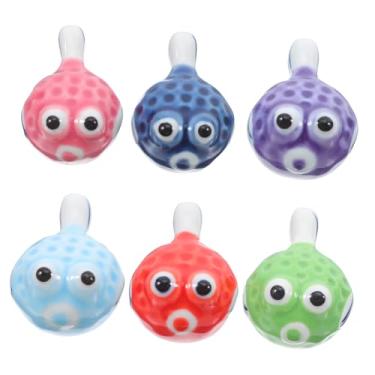 Imagem de YARNOW 6 peças Puffer peixe pauzinho descanso puffer ornamento de peixe colher e descanso de pauzinho mesa suporte de gato suporte de gato travesseiro decorativo japonês descanso de colher ornamentos