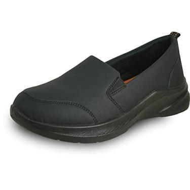 Imagem de VANGELO Tênis feminino profissional antiderrapante para trabalho para enfermeiras AVA e ARIA em serviço de alimentação, preto, Preto 22, 12 Wide