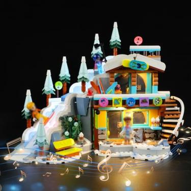 Imagem de DALDED LED Lighting Kit for Lego Friends Holiday Ski Slope and Café 41756, LED Light Compatible with Lego 41756 Building Block Models (Music Version)