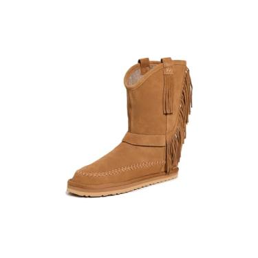 Imagem de Free People Botas femininas Faye Fringe Pull on Fashion, Camurça caramelo, 39