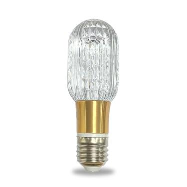 Imagem de Lâmpada LED E26 5W, 85-265V 3000K luz de parafuso Edison, lâmpada decorativa de atmosfera para casa/restaurante, lâmpada estilo cristal imitação base E26, luzes decorativas profissionais (1 unidade