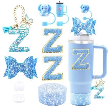 Imagem de Liangang Conjunto de acessórios de copo de 9 peças para Stanley 850 g 1,134 g, incluindo 2 peças Stanley capa de palha e bota, tampa à prova de derramamento, pingente de alça, canudo de laço, 2 peças