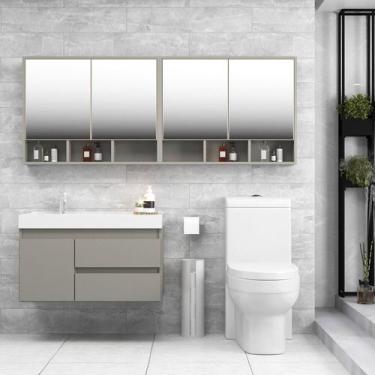 Imagem de Conjunto Gabinete para Banheiro com Espelheira Floripa - Belizze