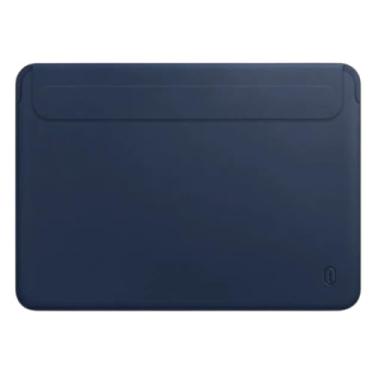 Imagem de WIWU Bolsa Case Sleeve Magnética Couro Azul Escuro para MacBook Pro 14" – Compatível com M1/M2/M3 Pro, Proteção Anti-Impacto, Compacta, Segura e Sofisticada