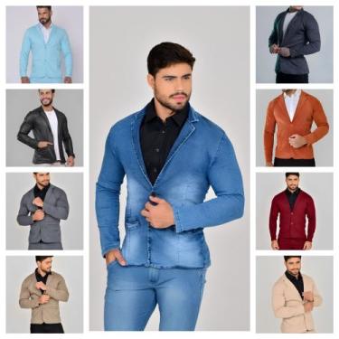 Imagem de Blazer masculino esporte fino slim - DEBATT, Jeans, P