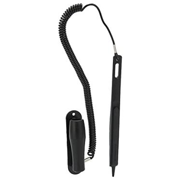 Imagem de CHEOTIME Caneta Stylus universal para telas sensíveis ao toque, cabo de mola retrátil antiperda Stylus ABS com base de montagem 2 x caneta de toque com orifício de parafuso de 2,6 mm para a maioria