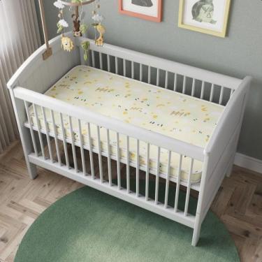 Imagem de Colchão Baby Berço D18 130x70x7 BMS Estampado Amarelo - BMS Colchoes