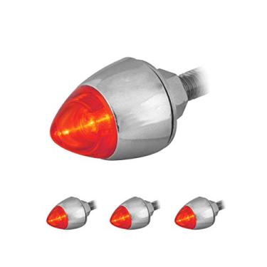 Imagem de GG Grand General 50535 Kit de porca de bala cromada iluminada com lente vermelha, conjunto de 4