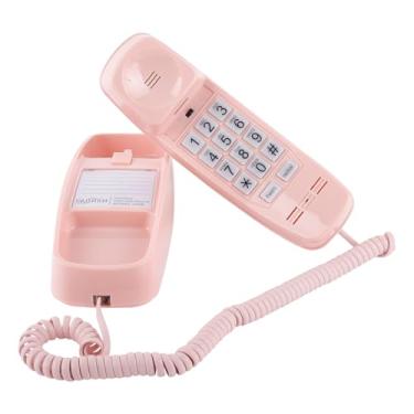 Imagem de Telefones fixos com fio com toque alto de 110 dB e alerta visual intermitente, telefones vintage princesa simples e fácil de usar, telefone fixo doméstico para idosos sem necessidade de energia