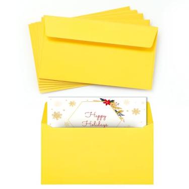 Imagem de Envelopes autovedantes # 6 3/4, embalagem com 25, envelopes coloridos tamanho carta 16 1/2 x 8 cm, envelopes de negócios para cartões, convites, férias, cartões postais, presentes - papel pesado de