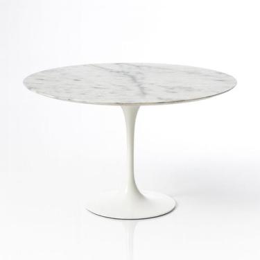 Imagem de Mesa de Jantar Tulipa Saarinen Redonda 120 cm Mármore Branco Extra - L