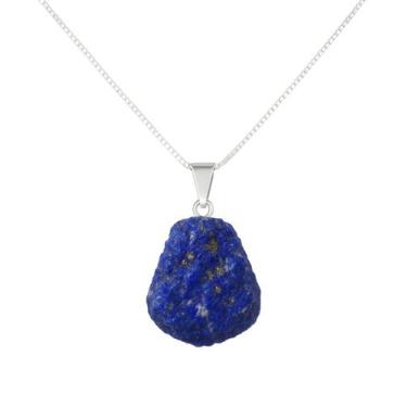 Imagem de Colar Natura Lapis Lázuli - Cristal Natural, Prata 925