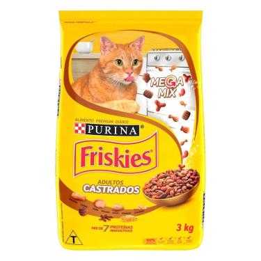 Imagem de Ração para Gatos Friskies Megamix Adultos e Castrados 3Kg