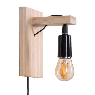 Imagem de Abajur Mão Francesa Quarto Auto Colante Em Madeira Natural