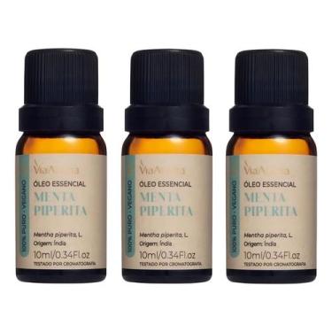 Imagem de 3un Óleos Essenciais 10ml Menta Piperita - Via Aroma