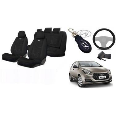 Imagem de Kit Capas Conforto Premium HB20 14-18 +(Capa Volante) + Chaveiro - Fer