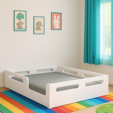 Imagem de Cama Montessori Casal Estrutura Reforçada Para Colchão 138x188