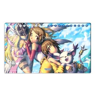 Imagem de New Mlikemat DTCG Playmat Digimon Angewomon Yagami Hikari Tailmon Trading Card Game Mat Pad + Free Bag