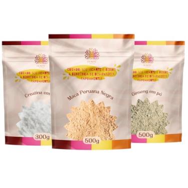 Imagem de Kit Maca Peruana negra + Creatina + Ginseng| Energia e Performance Natural Ca.nuts | Força, Foco e Vitalidade Natural Ca.nuts (1 Kit (3 Pacotes))