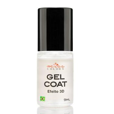 Imagem de Top Coat Efeito Gel 9ml  Miss Colors Brilho Intenso Secagem Rápida Efe