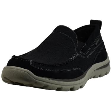 Imagem de Skechers Mocassins masculinos superiores Milford, Preto, 9.5 X-Wide