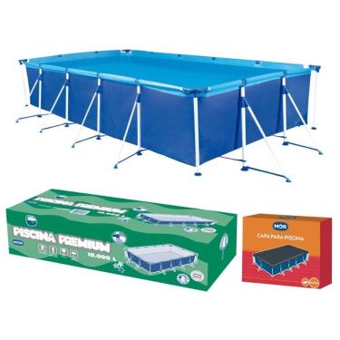 Imagem de Piscina Retangular 10000 Litros Estruturada Premium Com Capa Mor