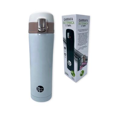 Imagem de Garrafa Térmica Aço Inox 500ml Com 5 Cores Para Escolher Cor:branca