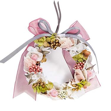 Imagem de WYUYIWH Flor artificial coroa de flores eternas caixa de presente de flores preservadas romântico preservado rosa real aniversário melhor amiga namorada festival decoração ornamentos (E)