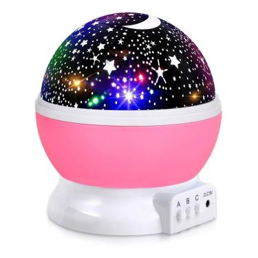 Imagem de Luminária Projetor Estrela 360º Galaxy Abajur Star Master ROSA Galaxy