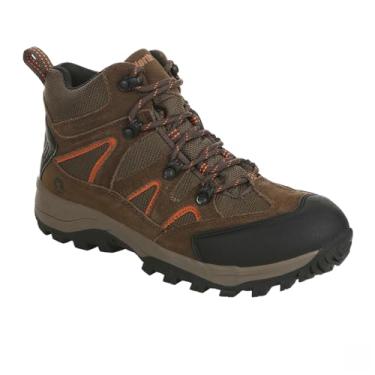 Imagem de Northside Bota masculina de couro impermeável Snohomish para trilha, Casca/Laranja, 9.5 Wide
