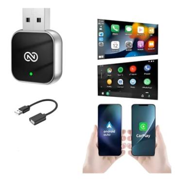 Imagem de Adaptador CarPlay sem fio para celular – Design Mini USB, Plug & Play, conecta automático, Conversão com fio para CarPlay sem fio rápida, compatível Android iOS (atualizado 2025) para carros 2016+