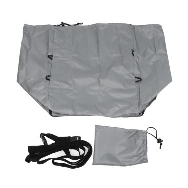 Imagem de Capa de bomba de calor inflável resistente à prova d'água à prova de vento spa para banheiras de hidromassagem infláveis pano Oxford prata 420D com bolsa de armazenamento e alça de gravata (cinza)