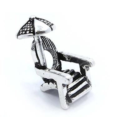 Imagem de "Cadeira de praia" Guarda-chuva Pandora compatível com berloque para pulseira de corrente de cobra, Liga metálica de zinco