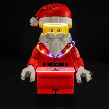 Imagem de BRIKSMAX Kit de luzes 2.0 compatível com conjuntos de montar Lego Papai Noel 40820 em escala superior - kits de iluminação LED (apenas acessórios), tecnologia de ocultação de cabos para exibição