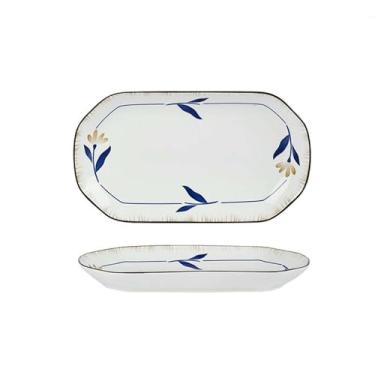 Imagem de Conjunto de pratos de cerâmica de estilo chinês doméstico - prato de peixe de 30 cm para jantar e inauguração de casa.