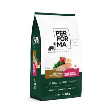 Imagem de Ração P/Cães Senior Performa Porte Médio e Grande Arroz, Frango, Vegetais, e Maçã 15kg