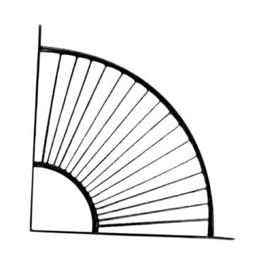 Imagem de Bothyi Suporte de prateleira em forma de leque, divisória de parede, armazenamento, multiuso, suporte de prateleira flutuante para quarto, estudo, sala de, Preto