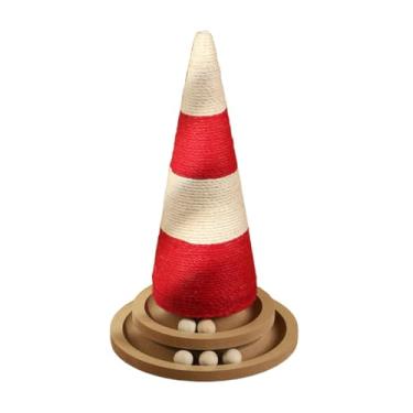 Imagem de Ｂｅｓｇａ Arranhador para gatos, pilar de arranhar, decoração estável para casa com bola, garra de moagem, cone, arranhador vertical para gatos