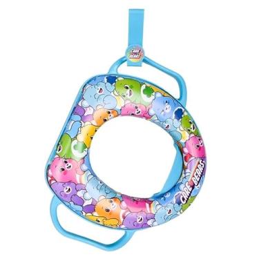 Imagem de Care Bears Assento de treinamento macio para vaso sanitário com gancho de armazenamento, anel antiderrapante com proteção contra respingos, alças embutidas para crianças pequenas