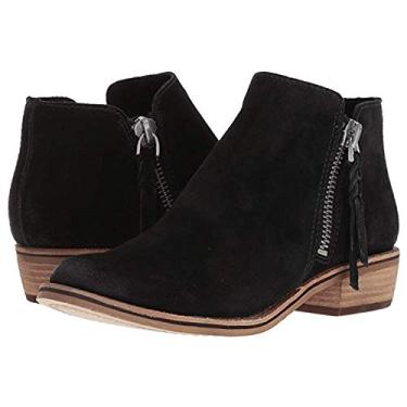 Imagem de Bigfanshu Botas femininas de cano curto e botinhas woshoes 2019 outono e inverno cabeça redonda Europa tamanho grande, Preto, 34 M EU