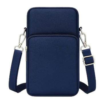 Imagem de Bolsa transversal para celular feminina, bolsa de ombro pequena com vários bolsos, mini carteira para celular, bolsa de compras