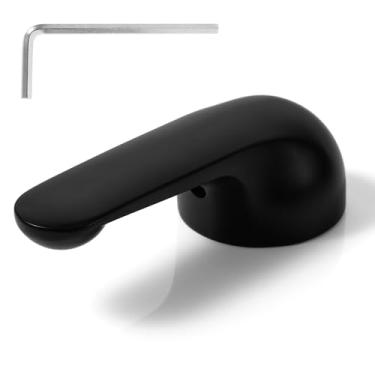 Imagem de Maçaneta de chuveiro H79 para Delta, alavanca de chuveiro de metal resistente para substituição compatível com Delta 1300/1400 Series (preto)