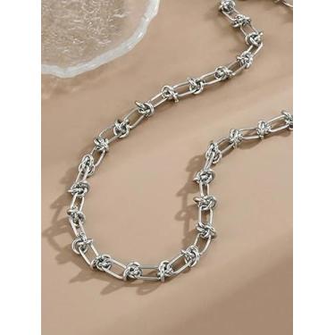 Imagem de Colares de arame farpado punk rock banhado a prata corrente grossa clavícula hip hop colares moda gótica legal joia geométrica festa aniversário dia dos namorados presente para homens mulheres amigos