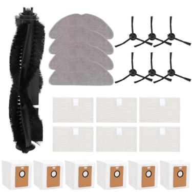 Imagem de Pacote com 23 acessórios de substituição RV30 / 20 Max Plus compatíveis com aspirador Tapo RV30 / RV20 Max Plus, 1 escova de rolo, 6 escovas laterais, 6 sacos de poeira, 6 filtros, 4 peças de fixação