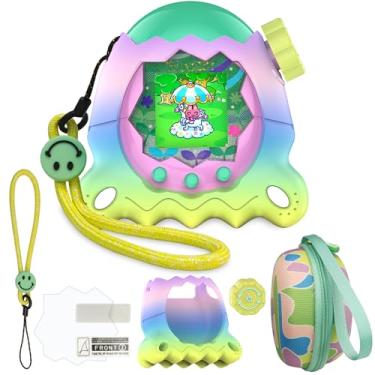 Imagem de JCHPINE Protective Cases for Tamagotchi Paradise Electronic Pet, Hard Case and Silicone Cover for Tamagotchi Paradise Pet with Screen Protector and Lanyard (Rainbow)