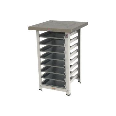 Imagem de Kit - Mesa Bancada 8 Níveis PRP-004 Progás + 8 Assadeiras Perfuradas 35x35 Cimapi