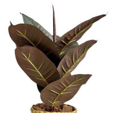 Imagem de Planta Artificial Fícus Lyrata Buquê Realista Folhas - Flor Imp